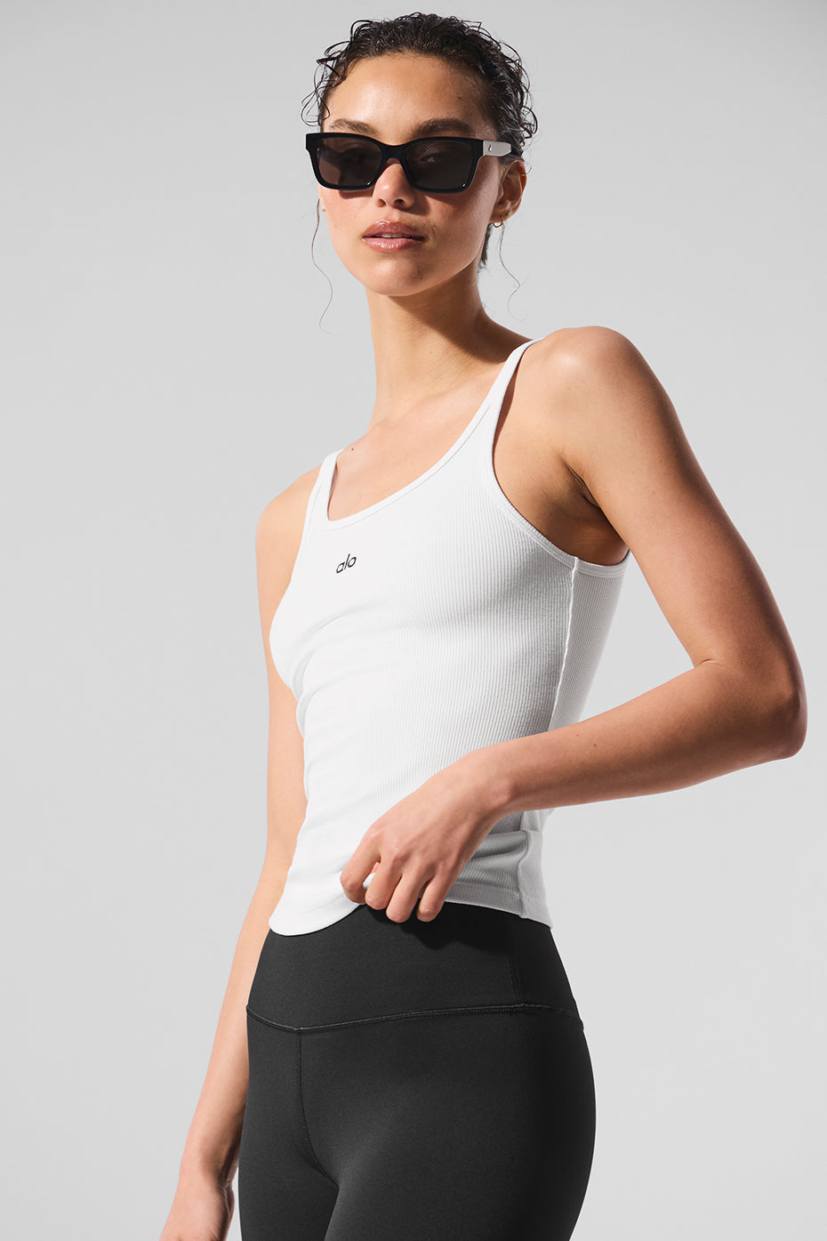 Ribbed Prosper Tank - White